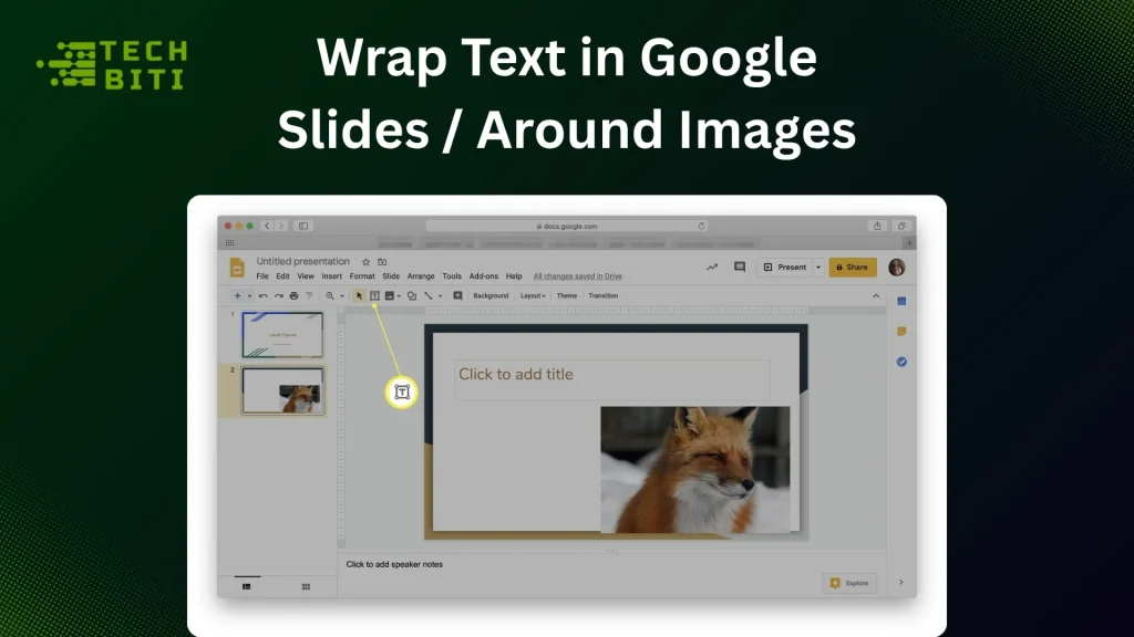 How to Wrap Text in Google Slides / Around Images