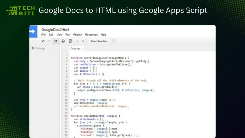 Using Google Apps Script