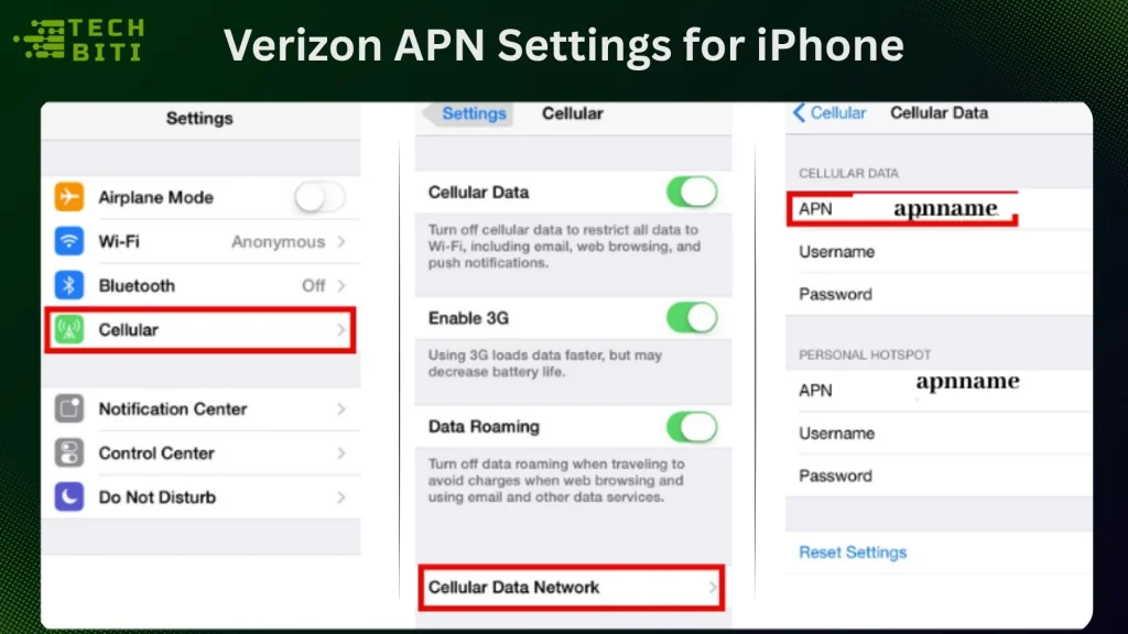 Verizon APN Settings for iPhone