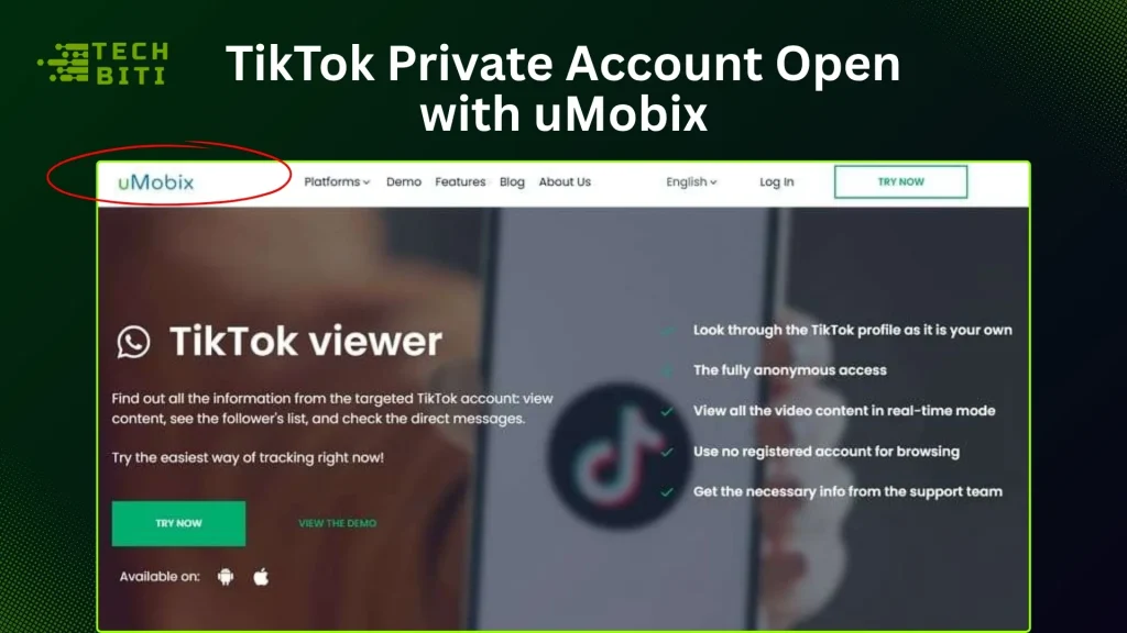 TikTok Private Account Open with uMobix