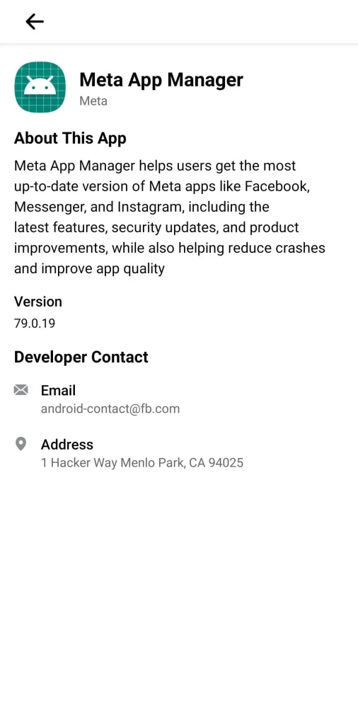 What is Meta App Manager on Android?