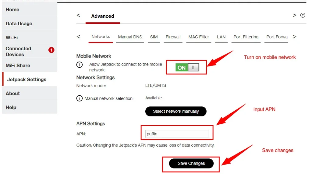 Verizon Hotspot APN Settings: