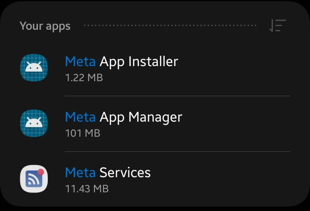 What is Meta App Manager on Samsung