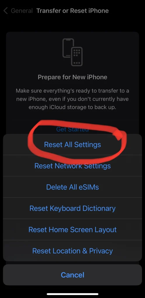 Factory Reset (Last Resort)
