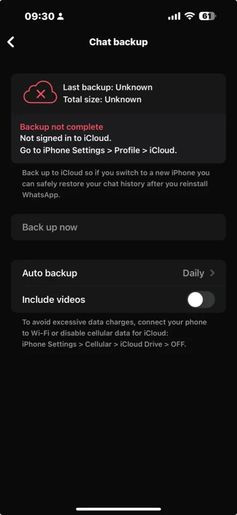 Backup Stuck or Won’t Start